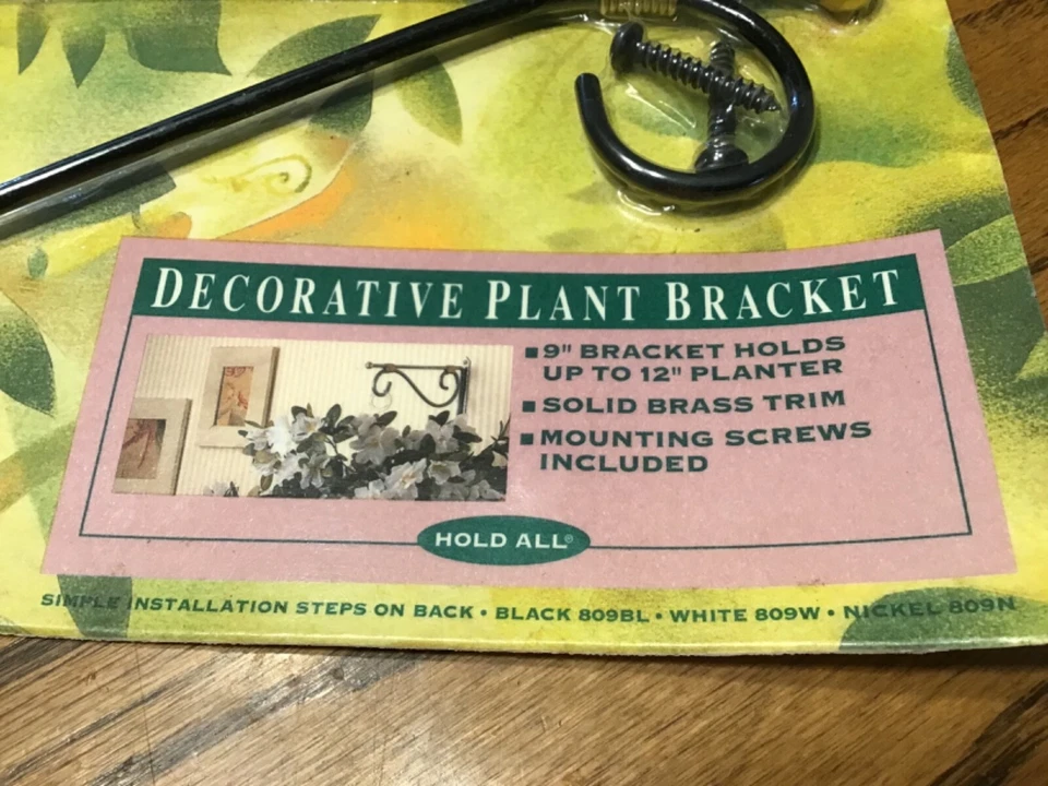 Soporte de pared de latón de hierro forjado PLANTA LINTERNA gancho colgante de colección sellado EE. UU. Foto 2 de 4