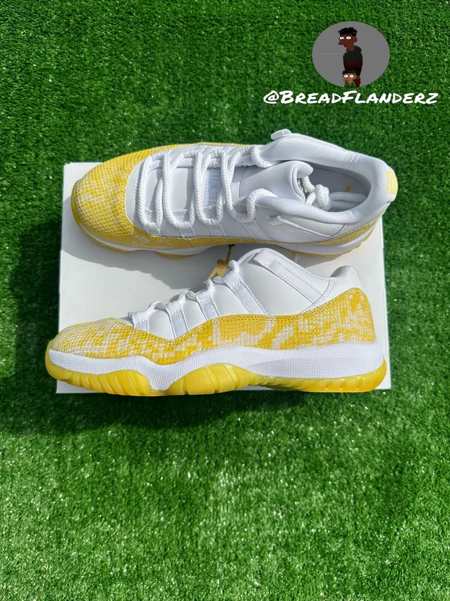 Nike Air Jordan Retro 11 Low-Size 8.5W/7M-Yellow Snakeskin Tour-AH7860-107