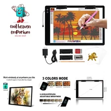 Rechargeable Large A2 Tracing Light Pad, 3 Colors Light Mode Diamond Painting...