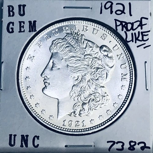 1921 BU GEM MORGAN SILVER DOLLAR UNC MS+++ U.S. MINT RARE COIN 7382