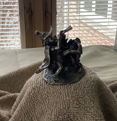 Pied Piper Candle/Incense Holder Figurine   Pewter Tone Sculpture
