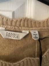 Dannie Minougue Scallop Edge Sleeveless Jumper Tank Top Beige Plus Size 2XL new 
