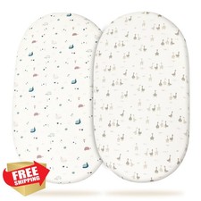 Insular Baby Crib Sheets for Boys Girls, Universal Fitted 100 Cotton Crib Sh...