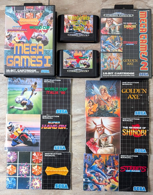 Sega Mega Drive Spiel - Mega Games 1+2 Golden Axe - Shinobi - Streets of Rage