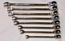 Snap-on Soxrr 8pc Sae No-skip Ratcheting Combination Wrench Set 516-34 Usa