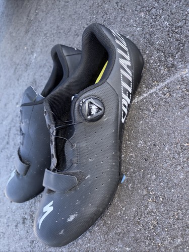 Specialized Torch 1.0 Road Cycling Shoes Size EU 46/Us 12.25 Black White Used
