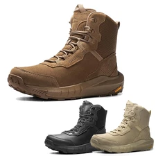 Men's Waterproof Tactical Boots Cushion Sole Non-Slip Military Combat Shoes