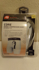 Shock Doctor Core Double Compression Shorts w Bioflex Cup, LARGE, 34-36 White