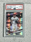 2017 TOPPS CHROME MIKE TROUT WHITE JERSEY PRISM REFRACTOR PSA 10 GEM MINT !!