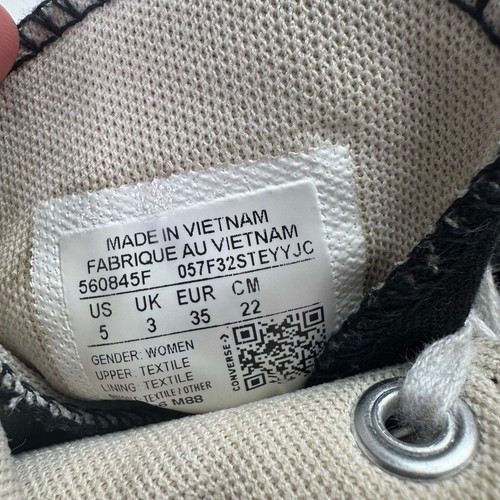 Baskets Converse Chuck Taylor All Stars montantes à deux étages femme taille 5 noir - Photo 3/5