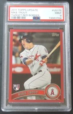 PSA 9 2011 TOPPS UPDATE MIKE TROUT ROOKIE TARGET RED BORDER SP VERY RARE L@@K !!