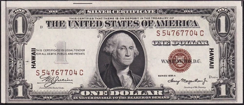 USPC FR#2300 $1 1935 A FRN HAWAII GRADED PMG 63 EPQ CHOICE UNCIRCULATED - Picture 3 of 4