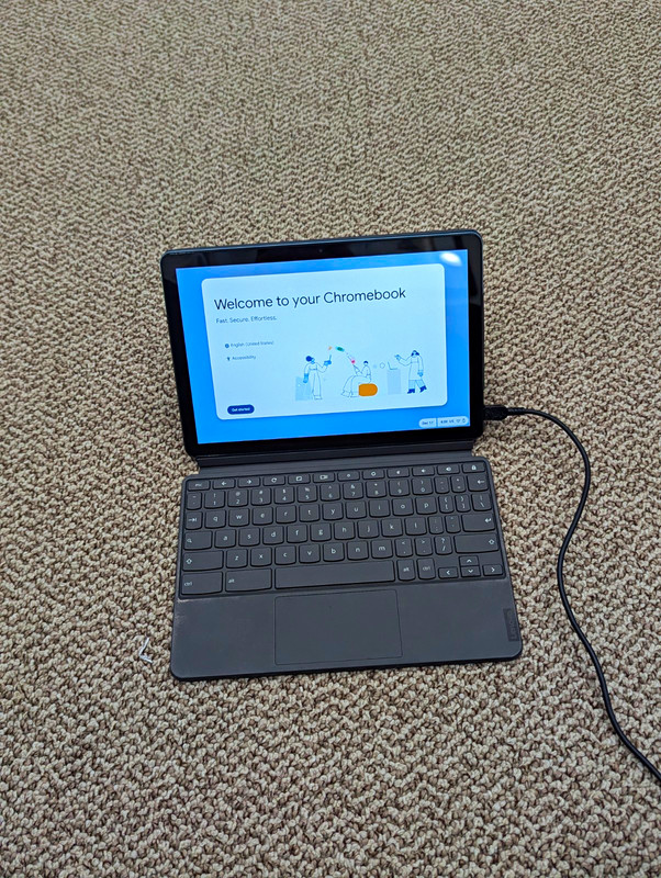 Lenovo Gray Keyboard Folio Tablet with Detachable Keyboard