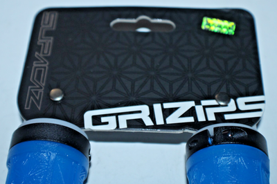 SUPACAZ Grizips Lock-on Bicycle Handlebar Grips Blue 133mm 22.2