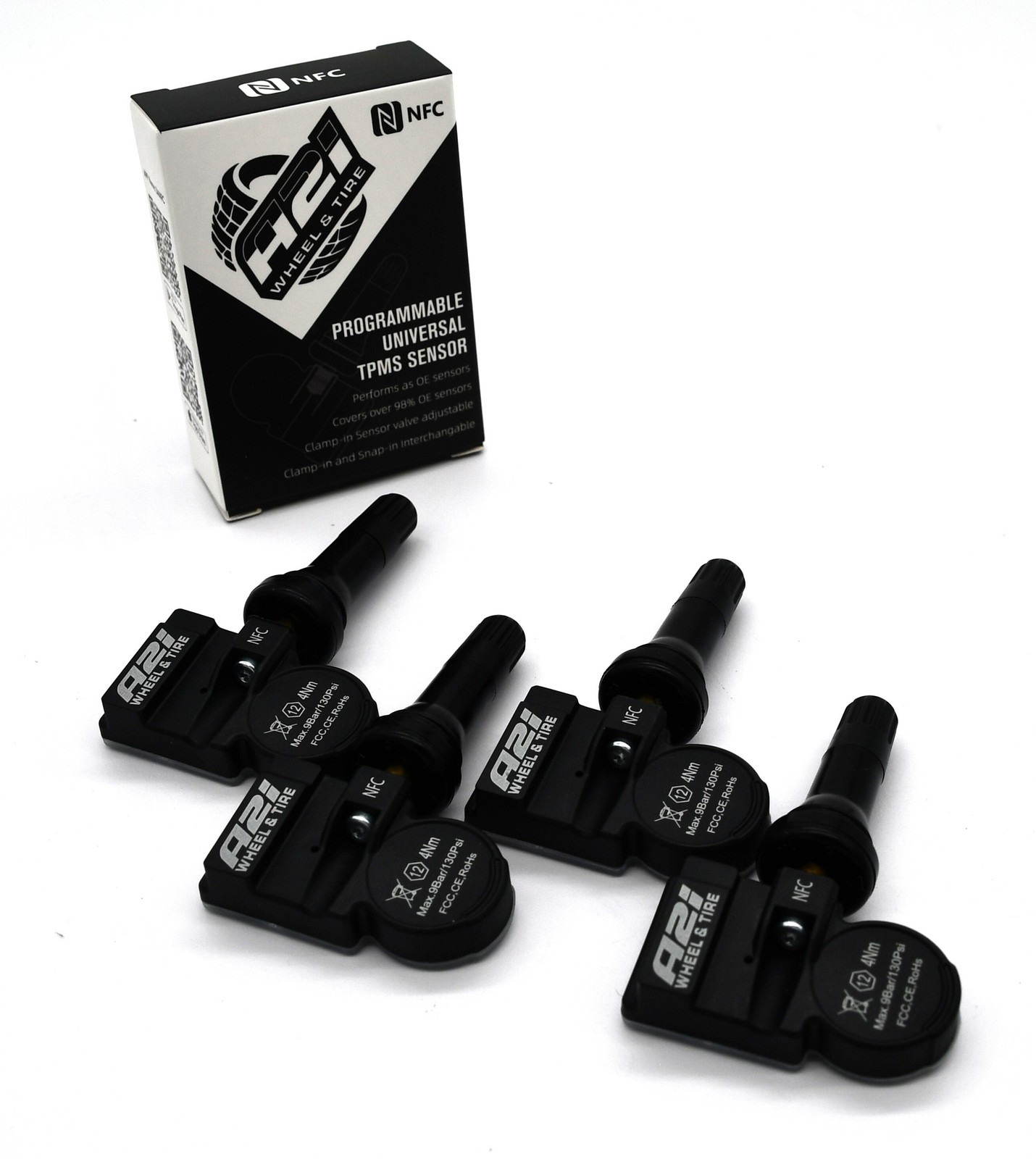 Set 4 TPMS Tire Pressure Sensors 315Mhz Rubber fits 2017-2022 Ford GT