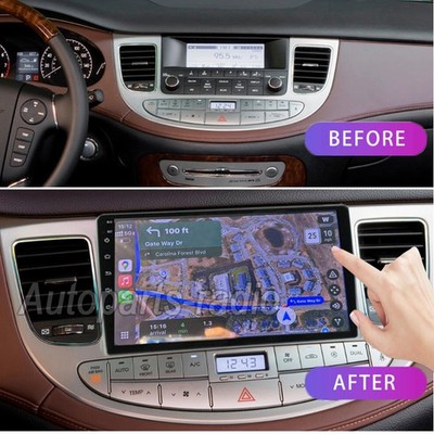 Car Stereo Radio For Hyundai Genesis Sedan 2009-2014 CarPlay Android 15 GPS FM