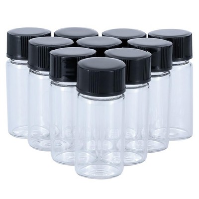 Newzoll 5mL1/6 oz Mini Clear Glass Vials with Plastic Screw Caps for Travel J...