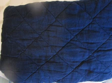1 Pottery Barn Belgian Linen Diamond euro sham quilted midnight blue  New w tag