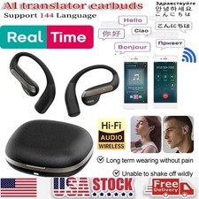 144 Language AI Translator Earbuds Wireless Bluetooth Headphones For iOS Android