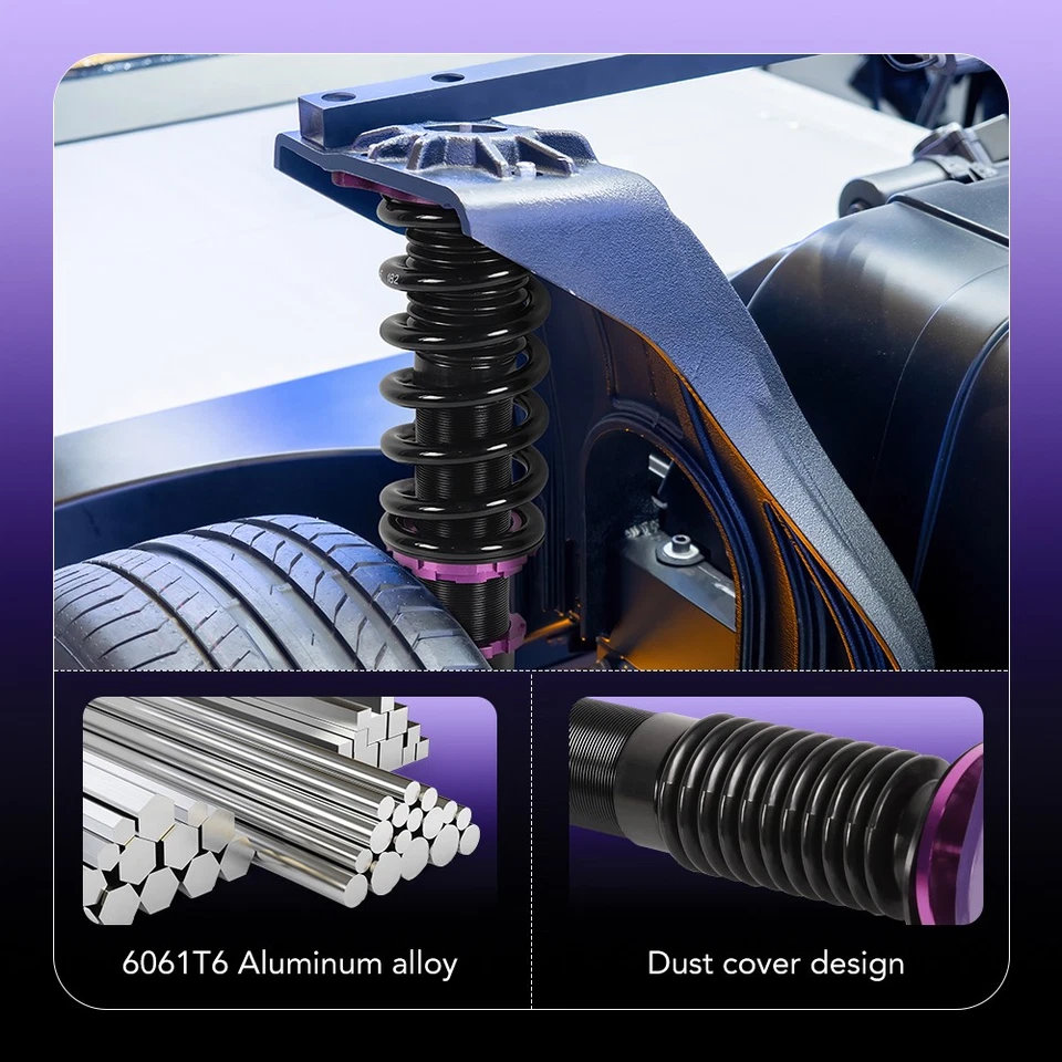 Front & Rear Coilover Struts Adj. Height For 05-10 Chrysler 300C Challenger SRT8 Foto 4 de 4