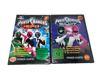 Power Rangers DVDs Disc 10 & 48 SPD Lost Galaxy Sealed mit Powerkarte