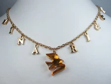Nina Ricci Gold Plated Necklace with Enamel - 16-18" - 7913