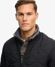 Superdry Men’s  Bomber Jacket; Size- L Jet Black  Relaxed Fit