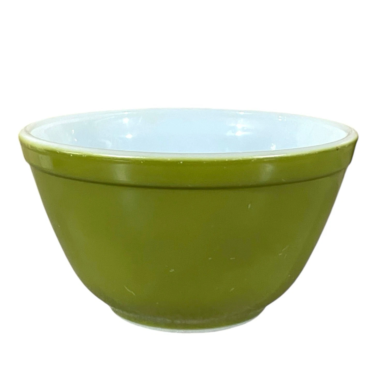 Vintage Pyrex 401 Verde Green Ovenware Mixing Bowl Avocado 1.5 Pint Made in USA