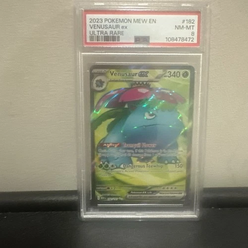 2023 Pokémon Mew En Venusaur Ex Ultra Rare #182 PSA 8