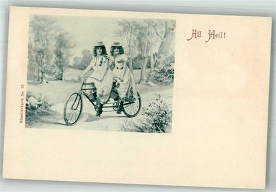 13304636 - All Heil Twins on Tandem Bicycle 1899