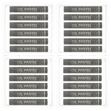 Dark Gray Oil Pastels, 24Pcs Soft Oil Crayons Creamy Pastels Stick Art