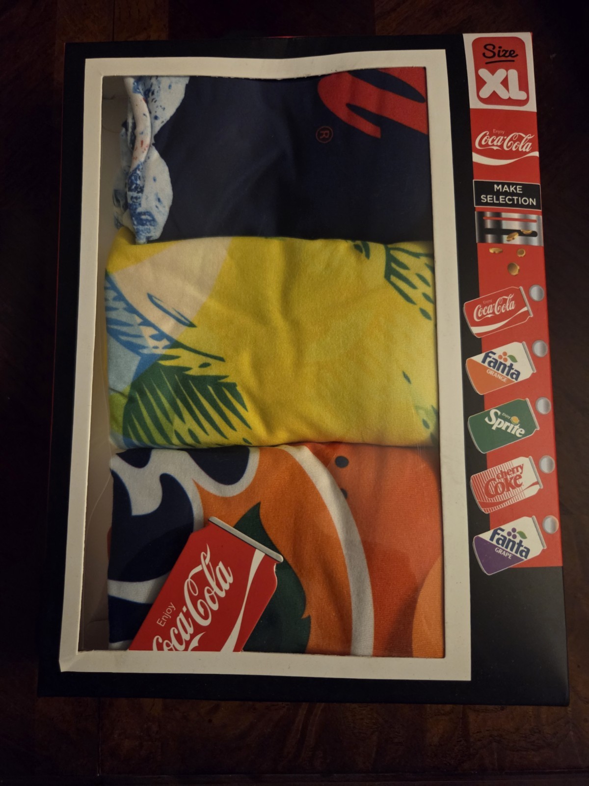Crazy Boxer Coca-Cola Boxer Briefs 3-Pack Size XL Polyester Elastane Multicolor