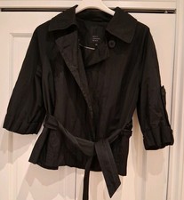 Betty Jackson Black Size 18 Short Jacket Black Metallic Thread