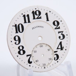 Illinois 16 Size Factory 30 Hour Bunn Special Double Sunk Railroad P.W. Dial
