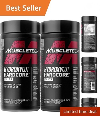 Hardcore Elite - 100 Rapid-Release Thermo Caps - Energy & Focus - for Men & W...