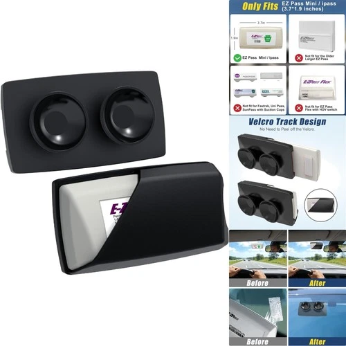 EZ Pass Holder Windshield Strong Suction Cups Toll Pass Transponder Mini iPass - product listing photo