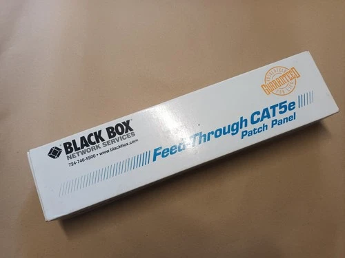 NEW Black Box Feed-Through CAT5e Patch Panel 24 Port JPM808A-R2