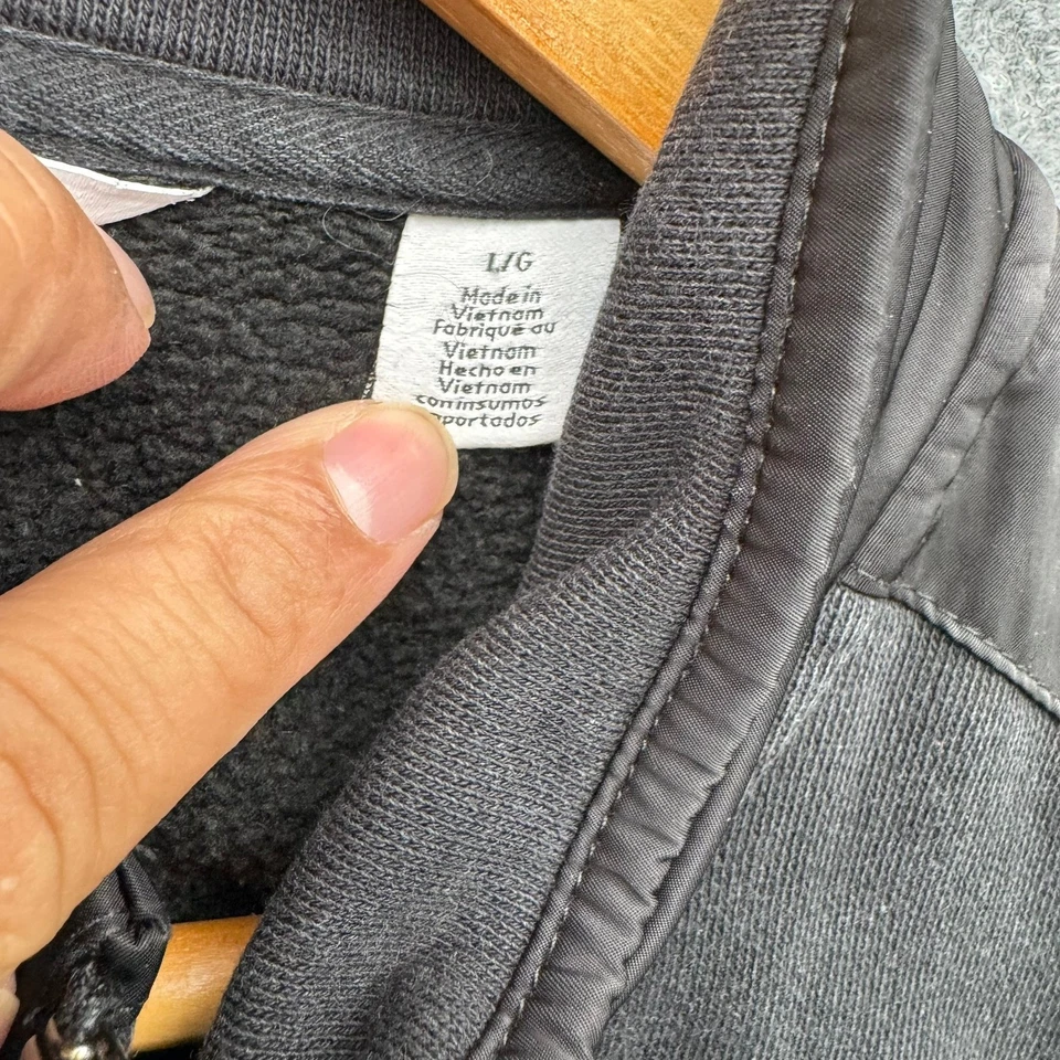 Chaqueta polar Calvin Klein para hombre L negra cremallera completa ropa exterior informal ligera Foto 4 de 4