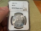 1883-O Morgan Silver Dollar Bright White NGC MS63