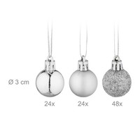 Relaxdays Weihnachtskugeln 96Er Set Glitzernd Matt & GläNzend