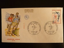 FRANCE PREMIER JOUR FDC YVERT 1650 CHAMPIONNATS D' ATHLETISME 0,45 F  PARIS 1970
