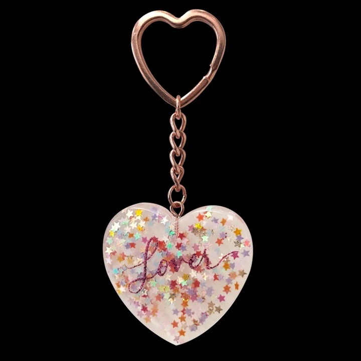 Taylor Swift Lover Heart Keychain Rare Glitter Sparkly ships now