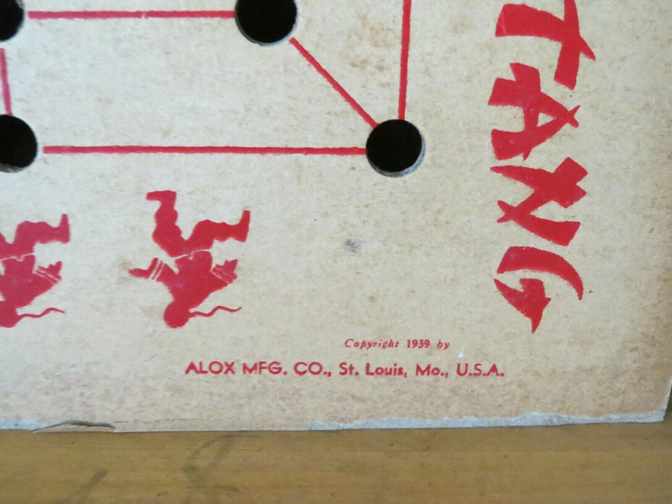 Vintage TING TANG TONG ALOX MFG CO St Louis MO USA Pressed Wood Game Board - Image 2 of 3