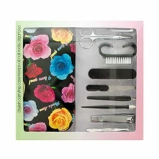 Professional Stylish Manicure Pedicure 10-piece Nail Set Travel Carrying Case