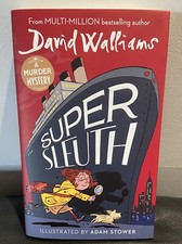 SUPER SLEUTH BY DAVID WALLIAMS HAND SIGNED HARDBACK BOOK BRAND NEW 