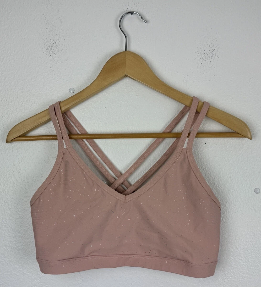 beyond-yoga strappy athletic gym cross back v neck tank-bra