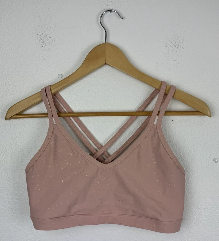beyond-yoga strappy athletic gym cross back v neck tank-bra