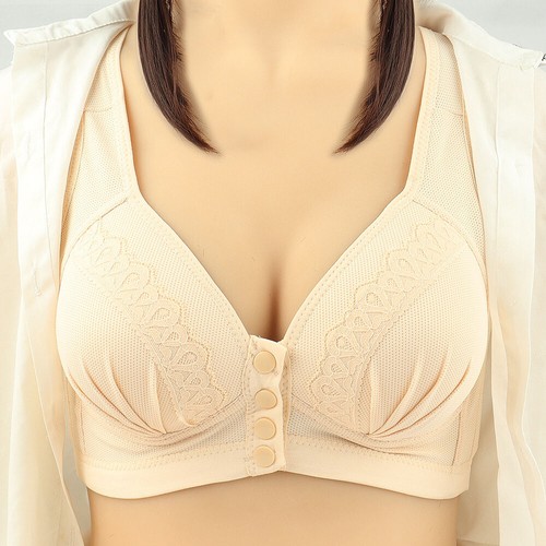 Womens Front Closure Wireless Lingerie Bras Vest Underwear Plus Size Brassiere - Picture 11 of 25