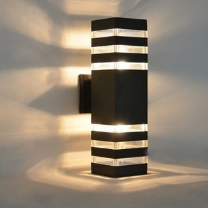 Modern-Up-Down-LED-Dual-Head-Sconce-Wall-Light-Waterproof-Exterior-Garden-Lamp