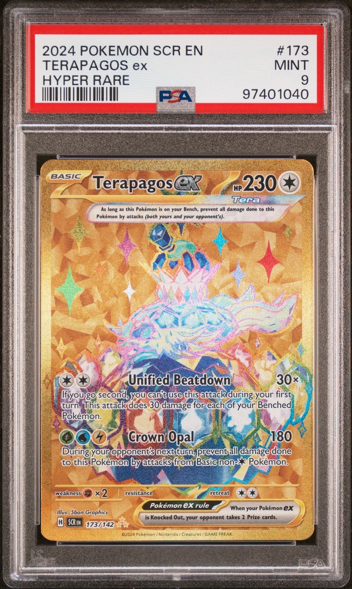 PSA 9 Terapagos Ex Hyper Rare #173 2024 Pokemon Scr Stellar PSA 9 Terapagos Ex Hyper Rare #173 2024 Pokemon Scr Stellar